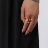 Bague asymétrique en métal, bronze Bague asymétrique en métal, bronze
