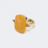 Bague en métal et résine, orange Bague en métal et résine, orange