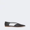 Ballerines à motif tressé effet raphia, noires Ballerines à motif tressé effet raphia, noires