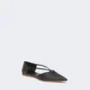 Ballerines à motif tressé effet raphia, noires Ballerines à motif tressé effet raphia, noires