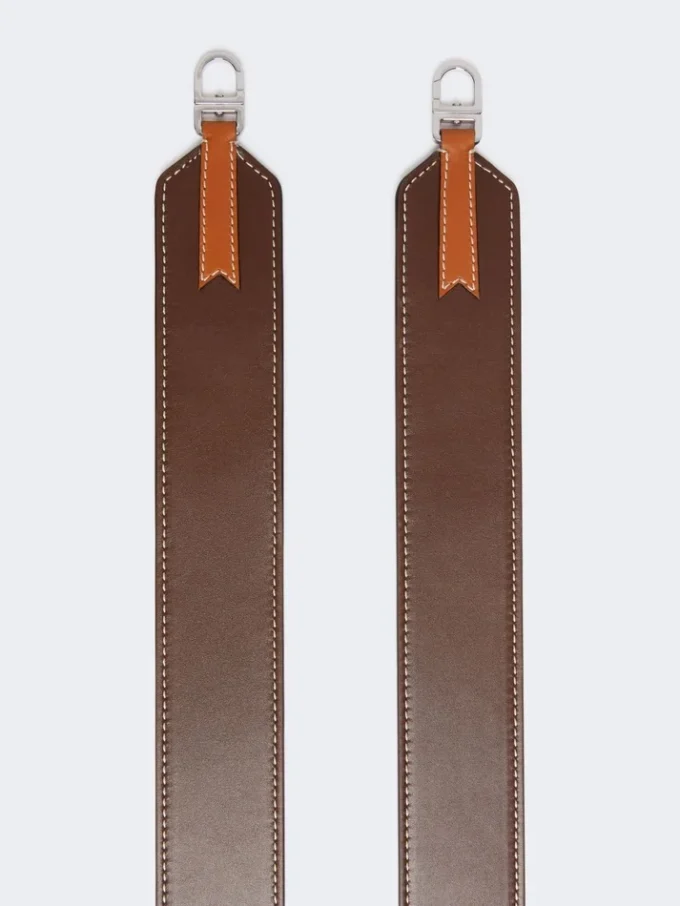Bandoulière en cuir, couleur cacao Bandoulière en cuir, couleur cacao