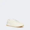 Baskets basses en cuir vieilli, blanches