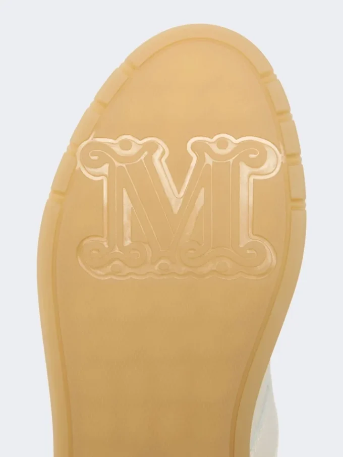 Baskets basses en cuir vieilli, blanches
