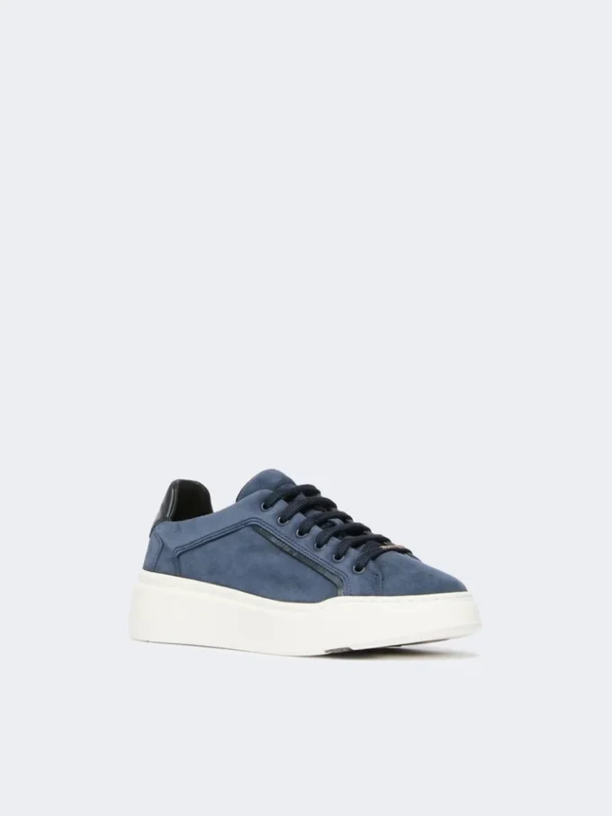 Baskets en daim, bleu outremer Baskets en daim, bleu outremer