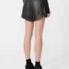 Bermuda en cuir, noir Bermuda en cuir, noir