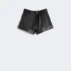 Bermuda en cuir, noir Bermuda en cuir, noir