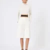 Bermuda en jersey de crêpe de viscose, blanc Bermuda en jersey de crêpe de viscose, blanc