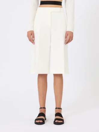 Bermuda en jersey de crêpe de viscose, blanc