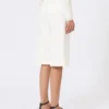 Bermuda en jersey de crêpe de viscose, blanc Bermuda en jersey de crêpe de viscose, blanc
