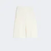 Bermuda en jersey de crêpe de viscose, blanc Bermuda en jersey de crêpe de viscose, blanc