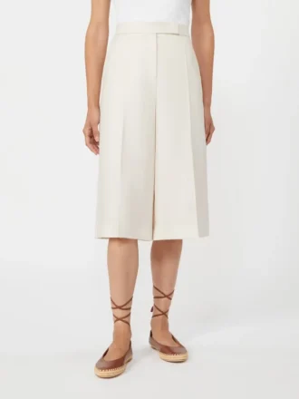 Bermuda en lin, beige