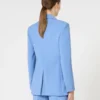 Blazer ajusté en crêpe de laine, bleu clair Blazer ajusté en crêpe de laine, bleu clair
