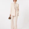 Blazer ajusté en crêpe de laine, rose Blazer ajusté en crêpe de laine, rose