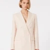 Blazer ajusté en crêpe de laine, rose Blazer ajusté en crêpe de laine, rose