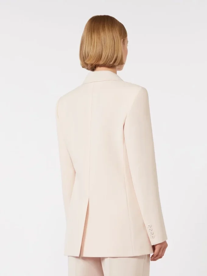 Blazer ajusté en crêpe de laine, rose Blazer ajusté en crêpe de laine, rose