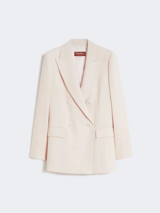 Blazer ajusté en crêpe de laine, rose Blazer ajusté en crêpe de laine, rose