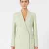 Blazer ajusté en crêpe de laine, vert Blazer ajusté en crêpe de laine, vert