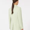 Blazer ajusté en crêpe de laine, vert Blazer ajusté en crêpe de laine, vert
