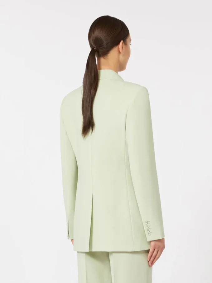 Blazer ajusté en crêpe de laine, vert Blazer ajusté en crêpe de laine, vert