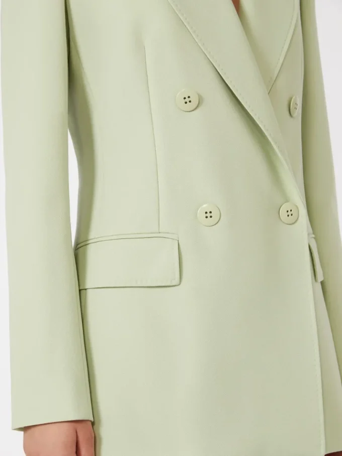 Blazer ajusté en crêpe de laine, vert Blazer ajusté en crêpe de laine, vert