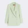 Blazer ajusté en crêpe de laine, vert Blazer ajusté en crêpe de laine, vert