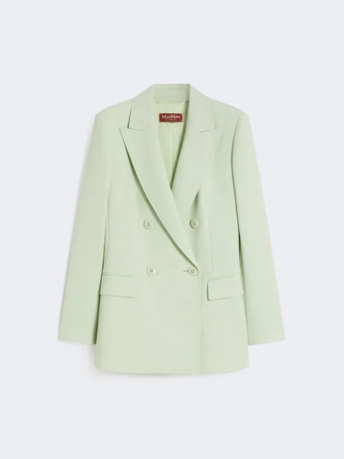 Blazer ajusté en crêpe de laine, vert Blazer ajusté en crêpe de laine, vert