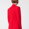 Blazer croisé en laine stretch, rouge Blazer croisé en laine stretch, rouge