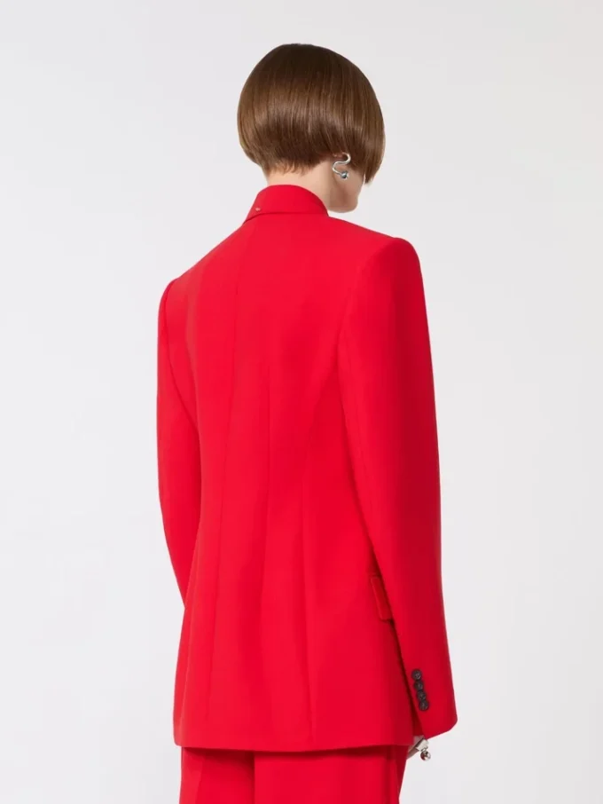 Blazer croisé en laine stretch, rouge Blazer croisé en laine stretch, rouge