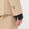 Blazer croisé en pur lin natta, couleur camel Blazer croisé en pur lin natta, couleur camel