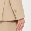 Blazer croisé en pur lin natta, couleur camel Blazer croisé en pur lin natta, couleur camel