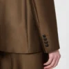 Blazer croisé en shantung, kaki Blazer croisé en shantung, kaki