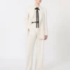 Blazer droit en cady, beige Blazer droit en cady, beige