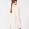 Blazer droit en cady, beige Blazer droit en cady, beige
