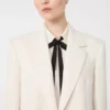 Blazer droit en cady, beige Blazer droit en cady, beige