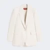 Blazer droit en cady, beige Blazer droit en cady, beige