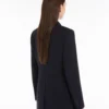 Blazer droit en cady, bleu marine Blazer droit en cady, bleu marine