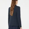 Blazer en jersey de coton, bleu marine Blazer en jersey de coton, bleu marine