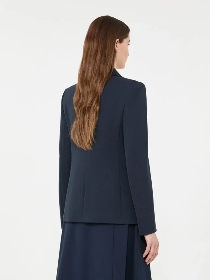 Blazer en jersey de coton, bleu marine Blazer en jersey de coton, bleu marine