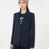 Blazer en jersey de coton, bleu marine Blazer en jersey de coton, bleu marine