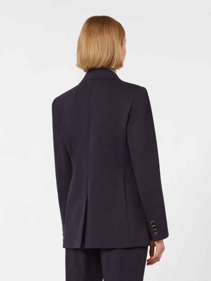 Blazer en jersey à double boutonnage Milano-knit, bleu marine Blazer en jersey à double boutonnage Milano-knit, bleu marine