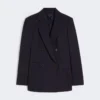 Blazer en jersey à double boutonnage Milano-knit, bleu marine Blazer en jersey à double boutonnage Milano-knit, bleu marine