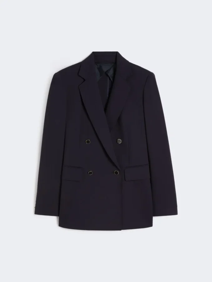 Blazer en jersey à double boutonnage Milano-knit, bleu marine Blazer en jersey à double boutonnage Milano-knit, bleu marine