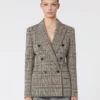 Blazer en jersey jacquard, noir-gris Blazer en jersey jacquard, noir-gris