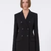 Blazer en jersey, noir Blazer en jersey, noir
