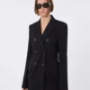 Blazer en jersey, noir Blazer en jersey, noir