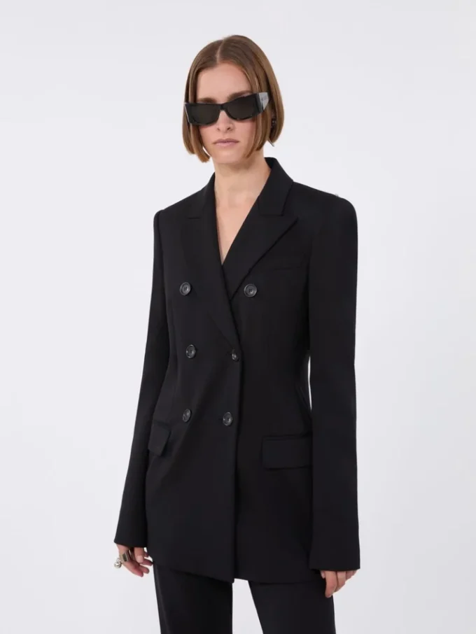 Blazer en jersey, noir Blazer en jersey, noir