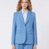Blazer en laine stretch, bleu clair Blazer en laine stretch, bleu clair