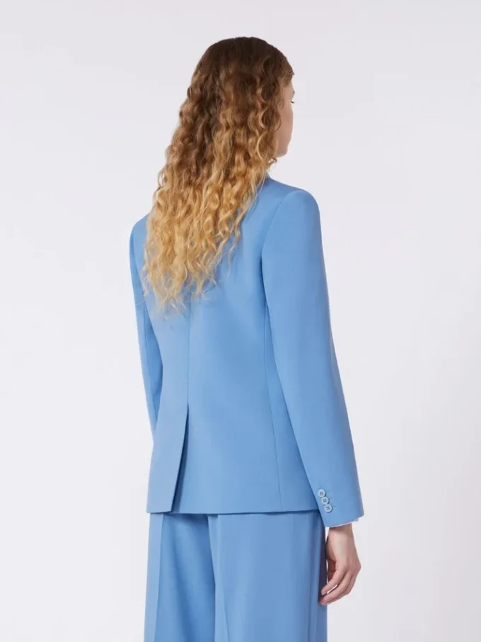 Blazer en laine stretch, bleu clair Blazer en laine stretch, bleu clair
