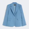 Blazer en laine stretch, bleu clair Blazer en laine stretch, bleu clair