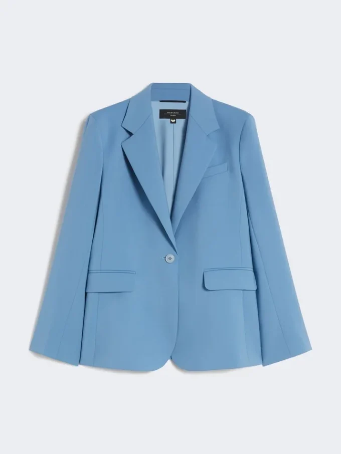 Blazer en laine stretch, bleu clair Blazer en laine stretch, bleu clair